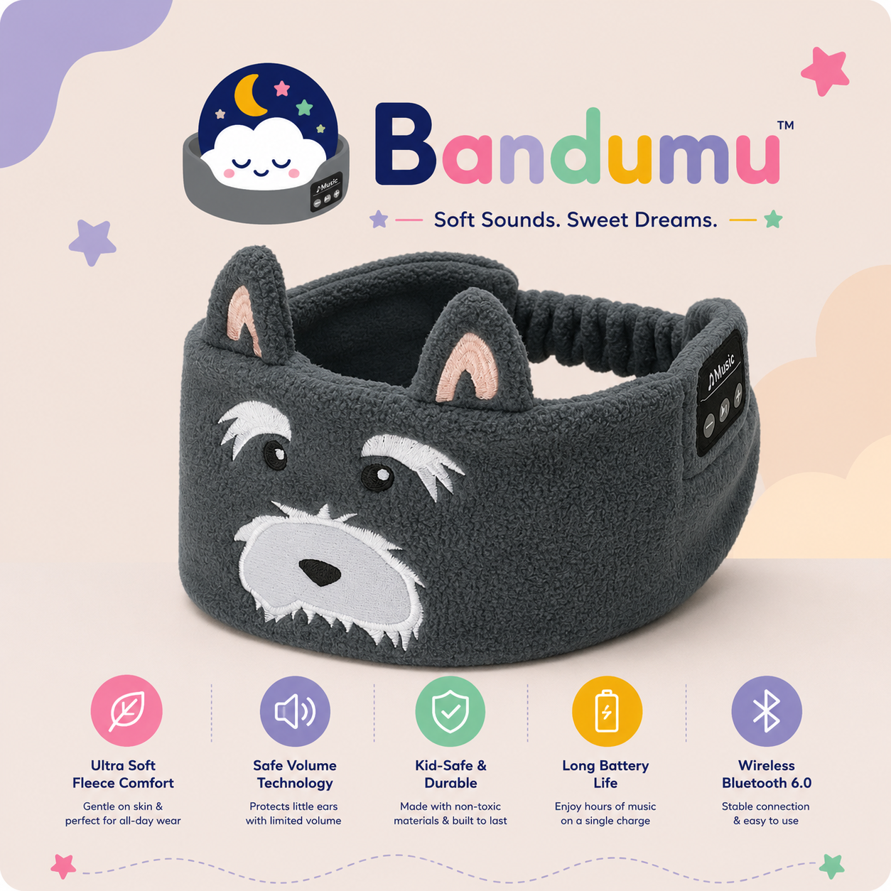 Bandeau Bluetooth Bandumu™ pour Enfants