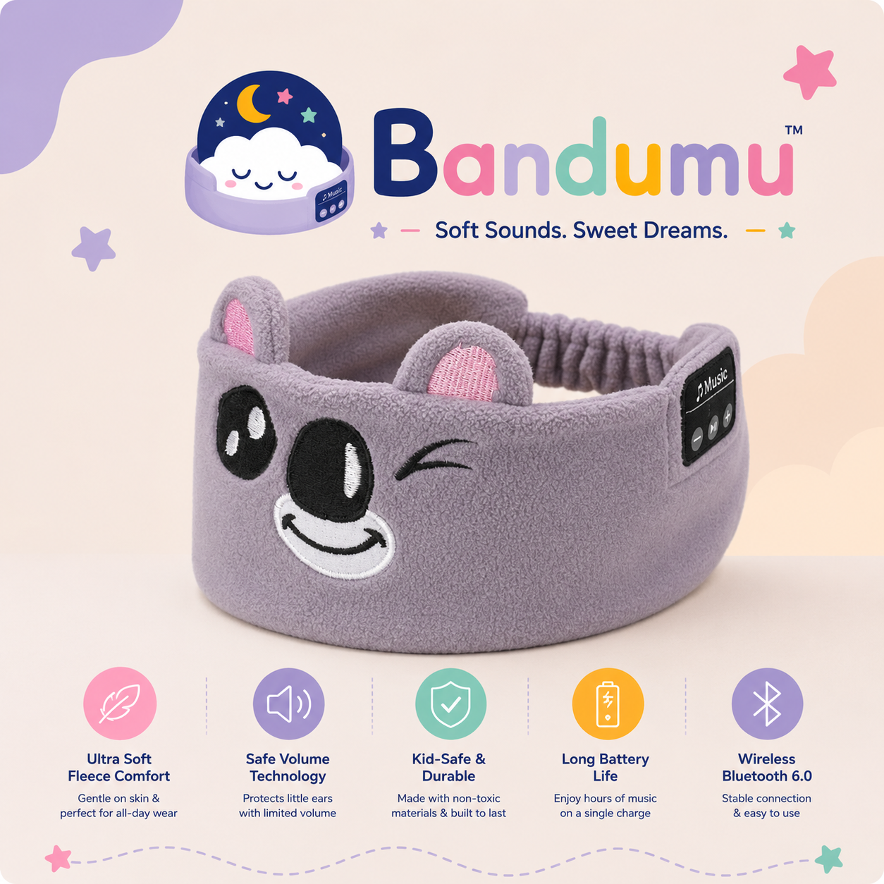 Bandeau Bluetooth Bandumu™ pour Enfants