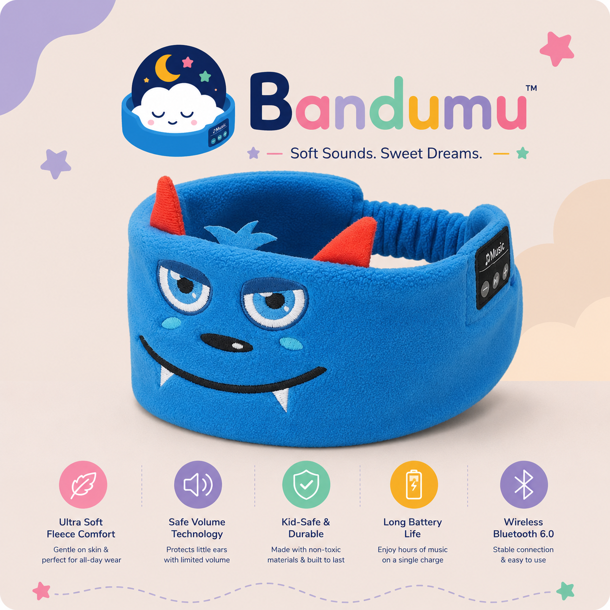 Bandeau Bluetooth Bandumu™ pour Enfants