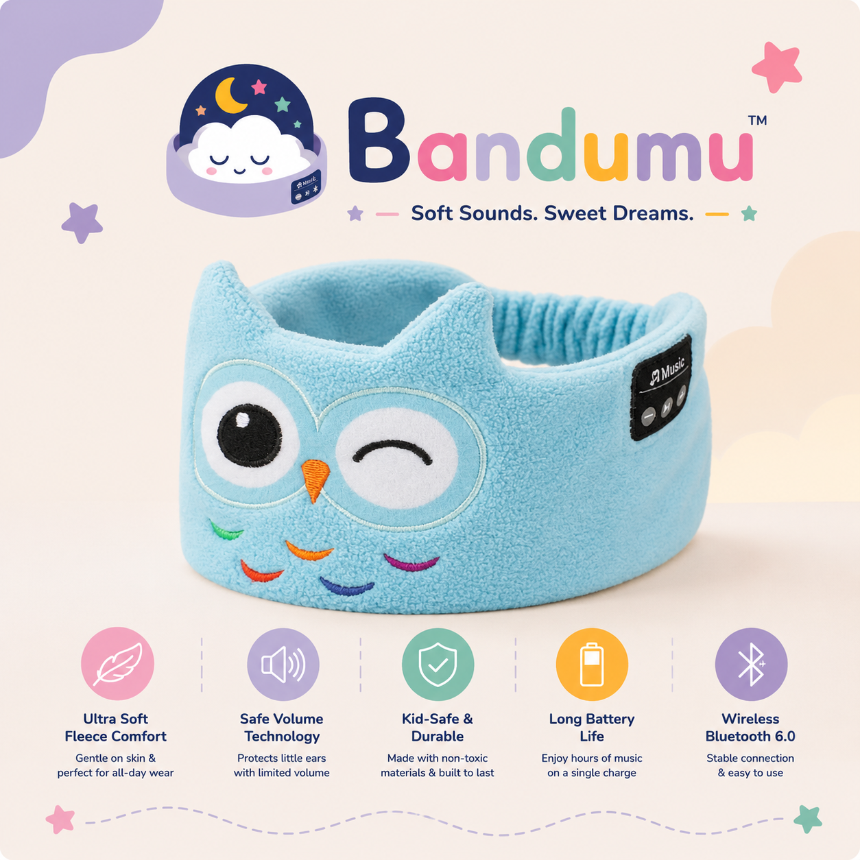 Bandeau Bluetooth Bandumu™ pour Enfants