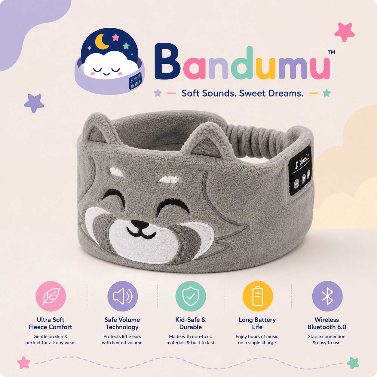 Bandeau Bluetooth Bandumu™ pour Enfants